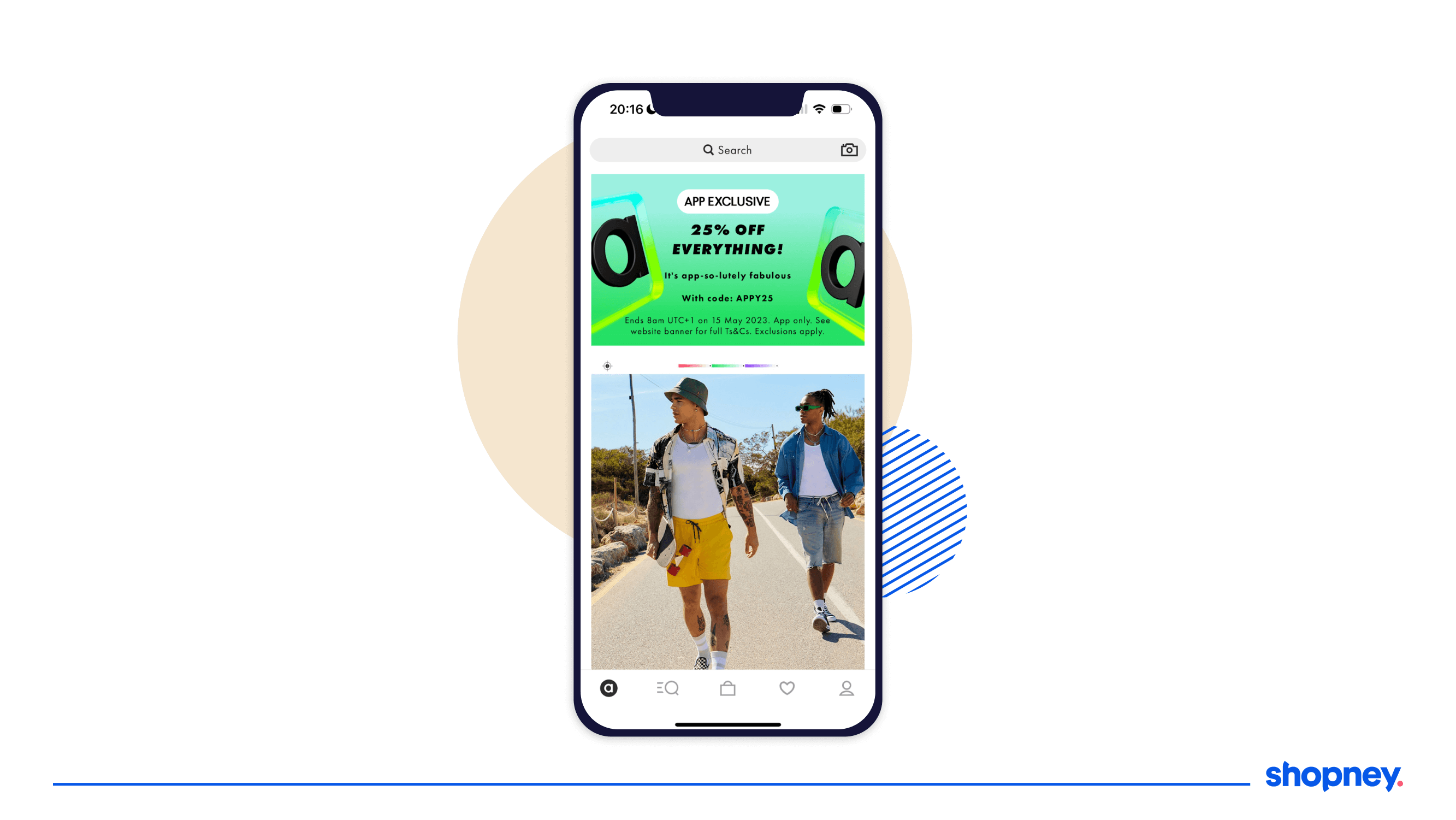 Example of ASOS providing app-exclusive discount
