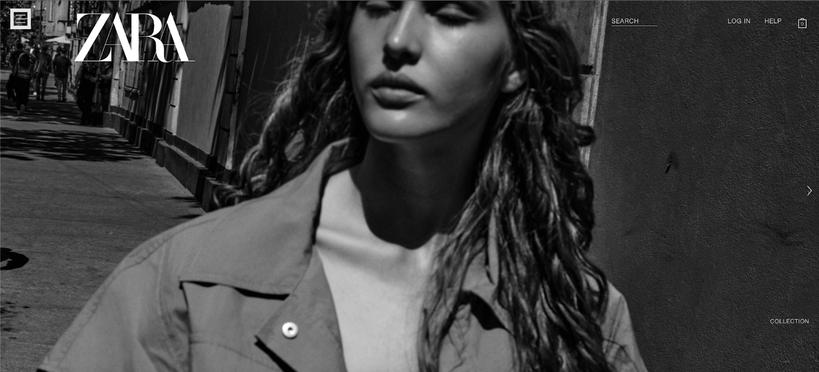Zara product images on their website