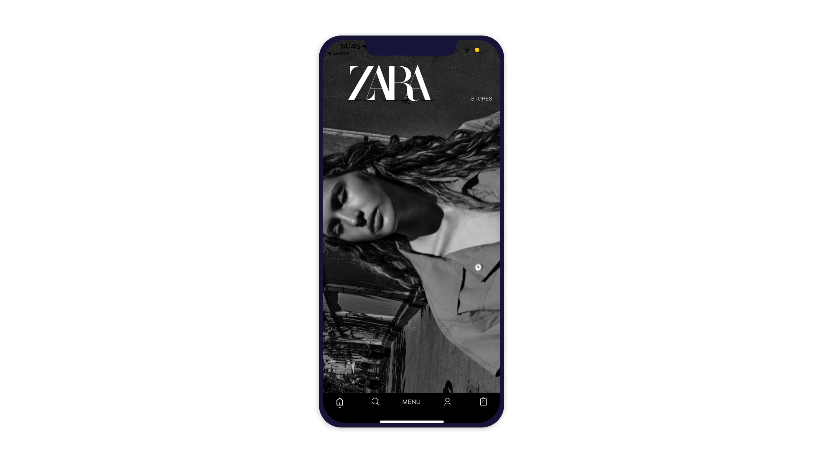 Zara mobile app screen