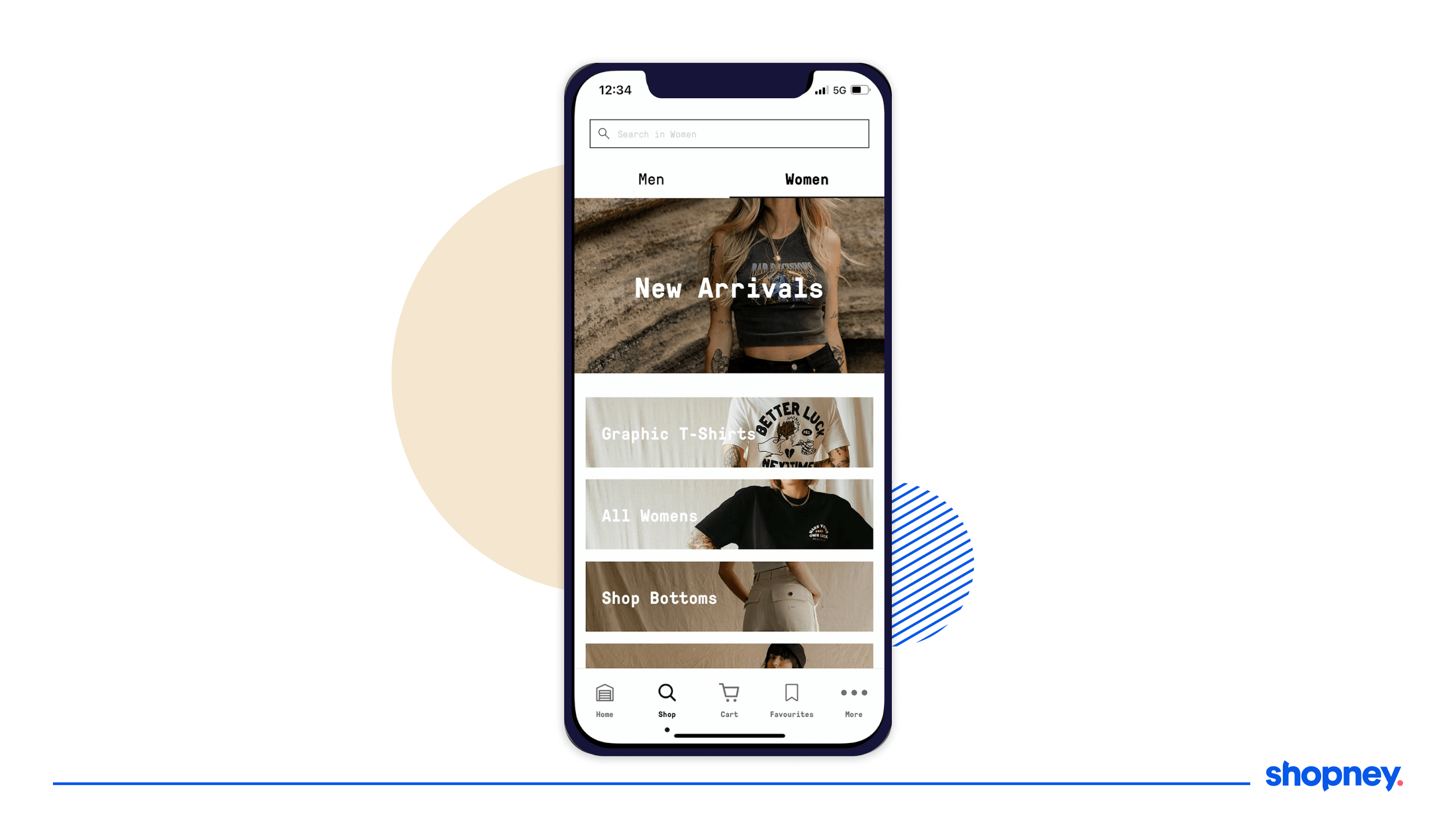 Mobile app screen