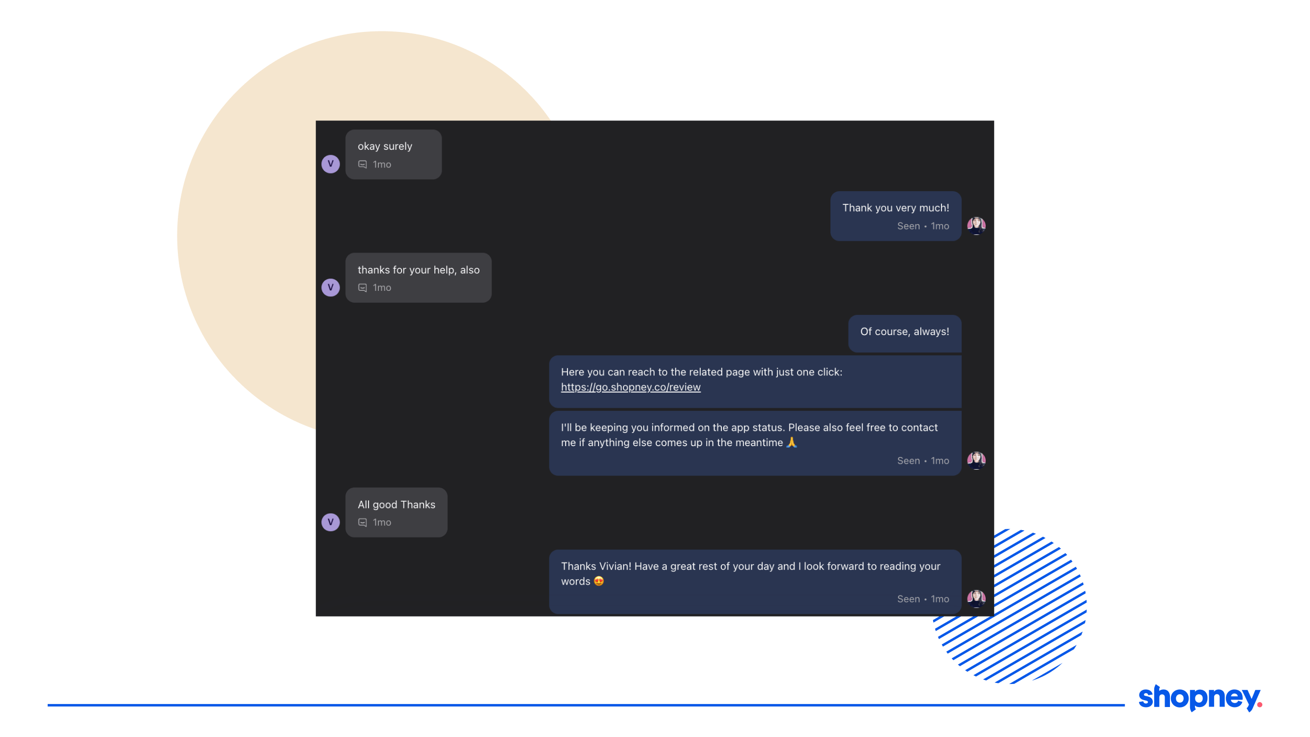shopney in-app chat