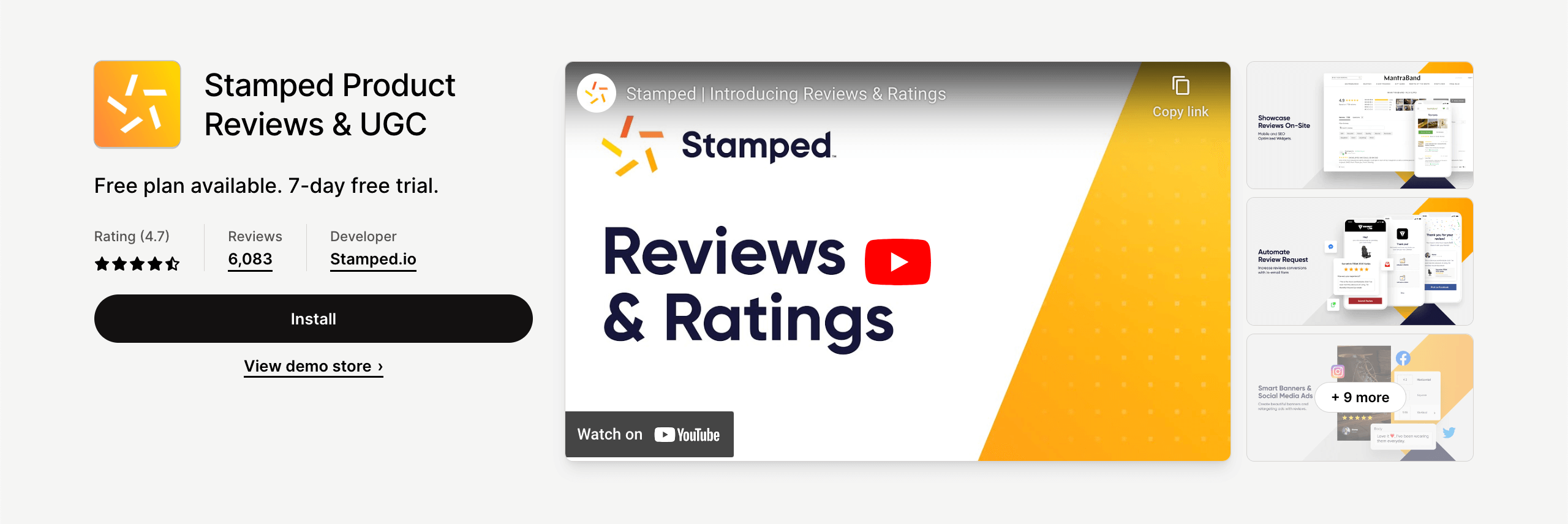 stamped reviews and ratings for shopify stores