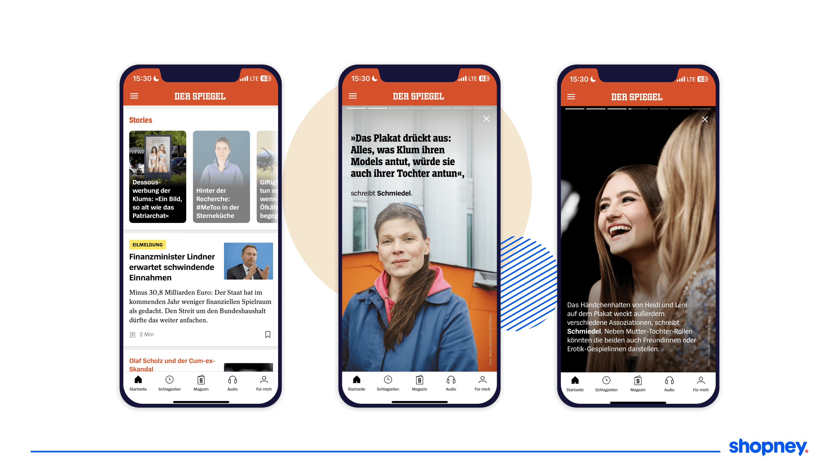 Ä±n-app stories examples on mobile app