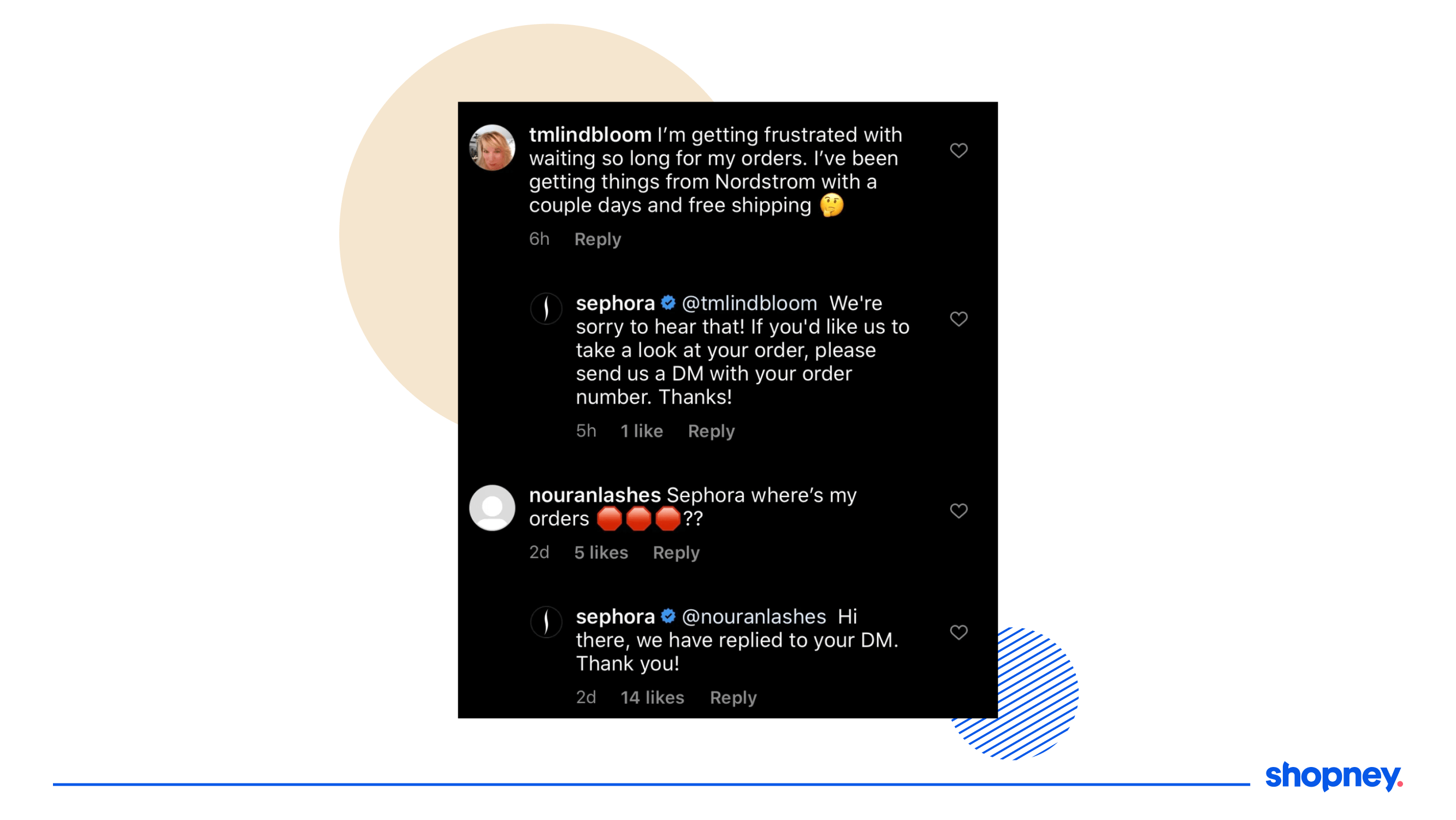 Example of Sephora on social media