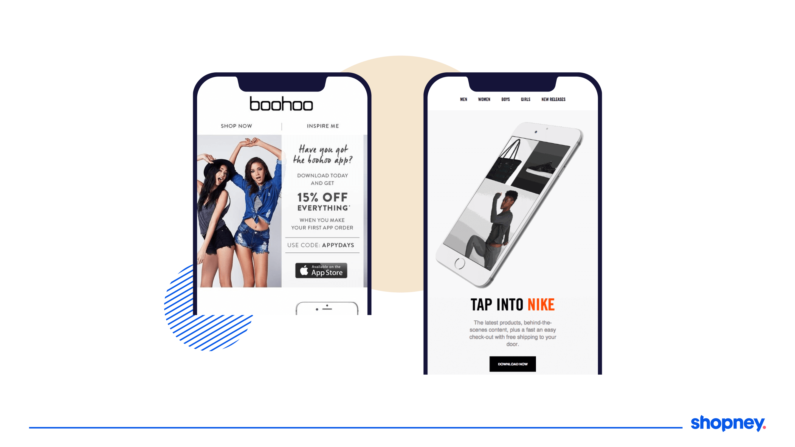 Example of a brand announcing news on their mobile app