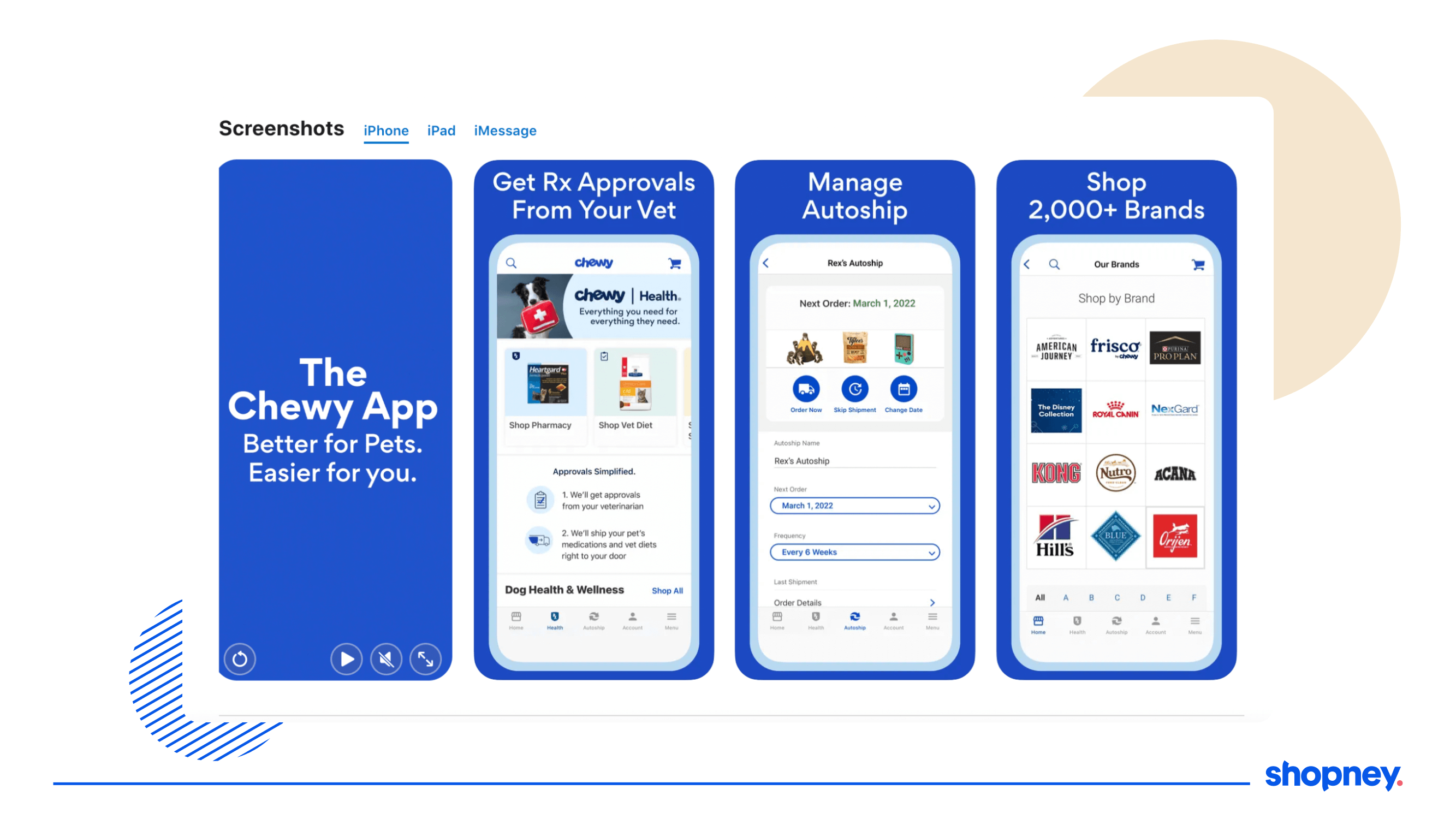 Visuals from a mobile app to encourage customers to download it