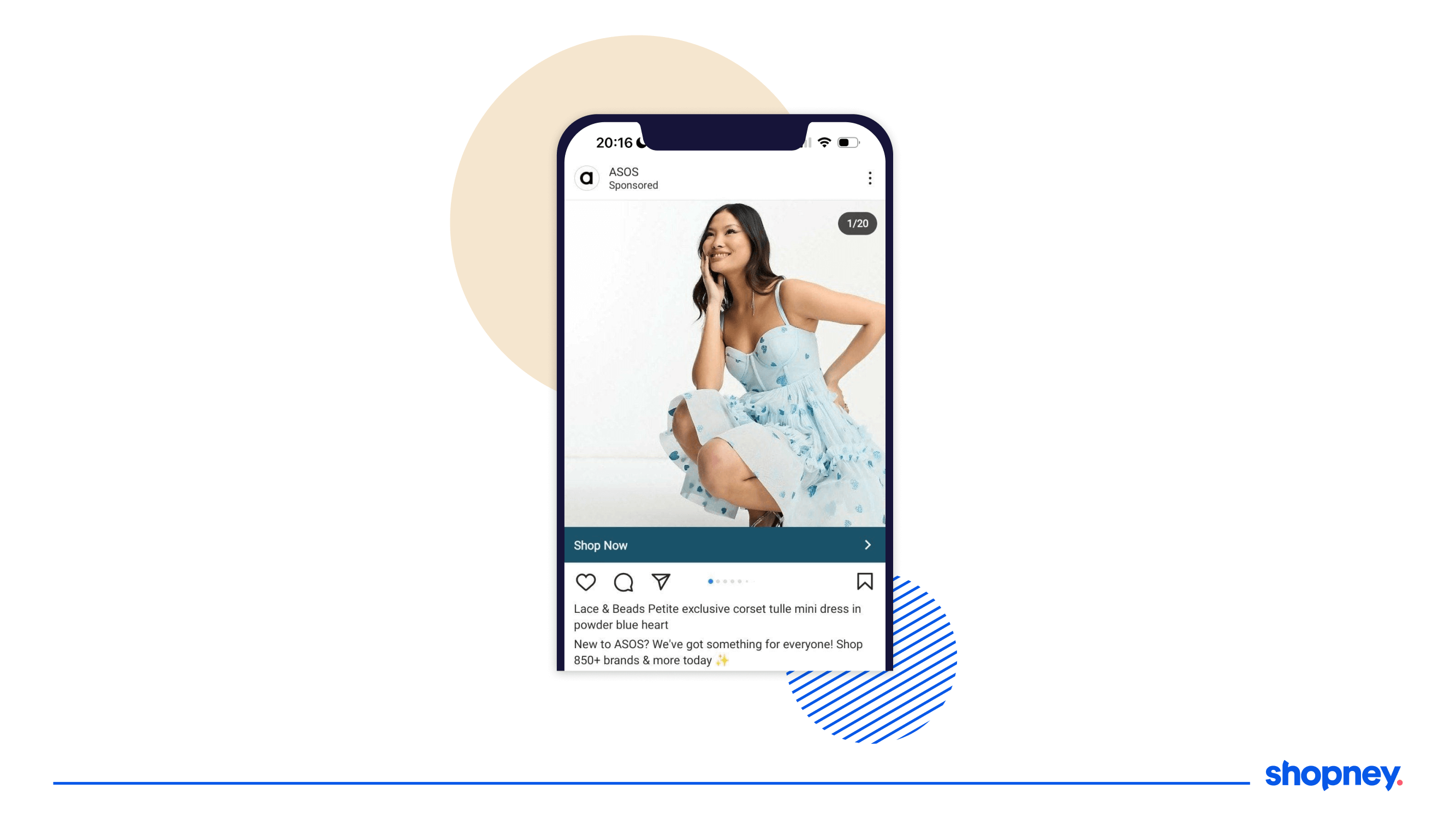 Example of ASOS promoting their brand on social media