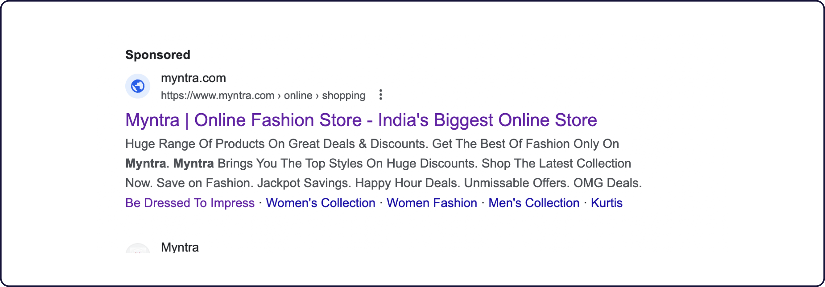 example of paid ads for eCommerce shopping
