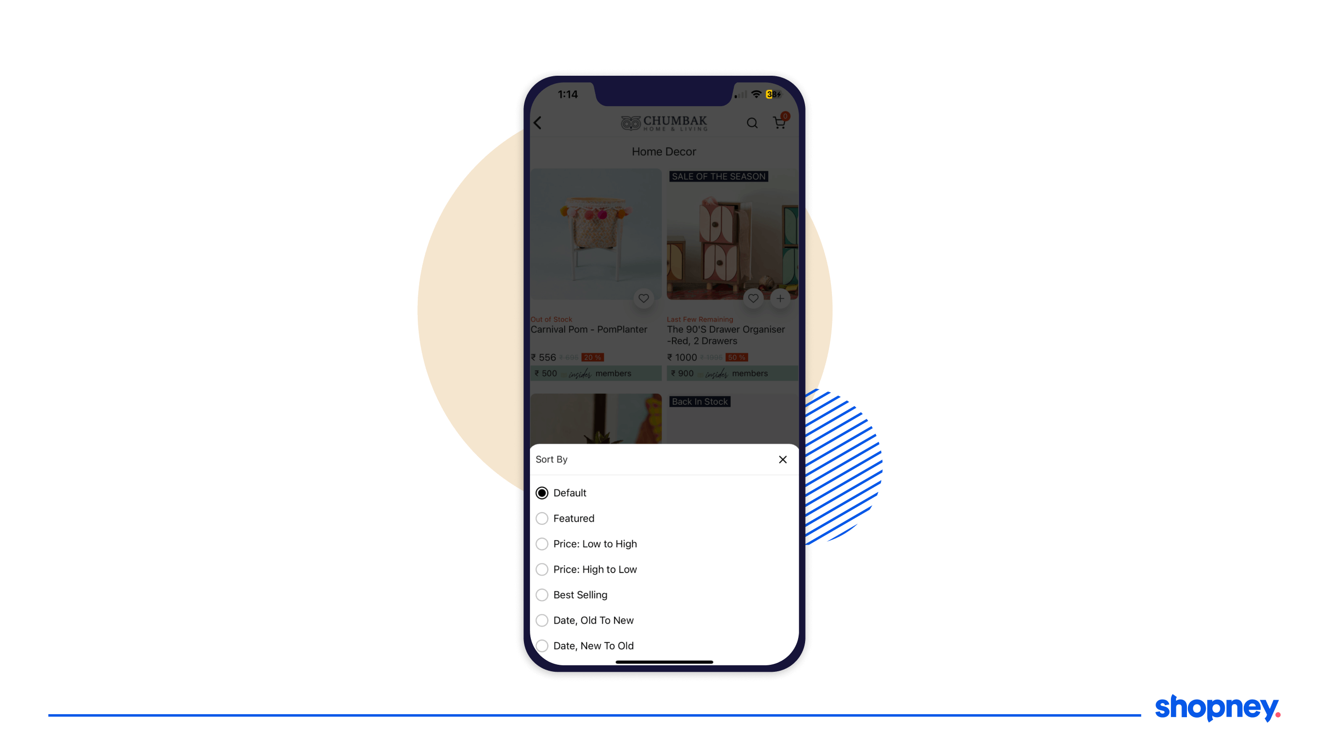 Enable sorting feature to rearrange the product listing page