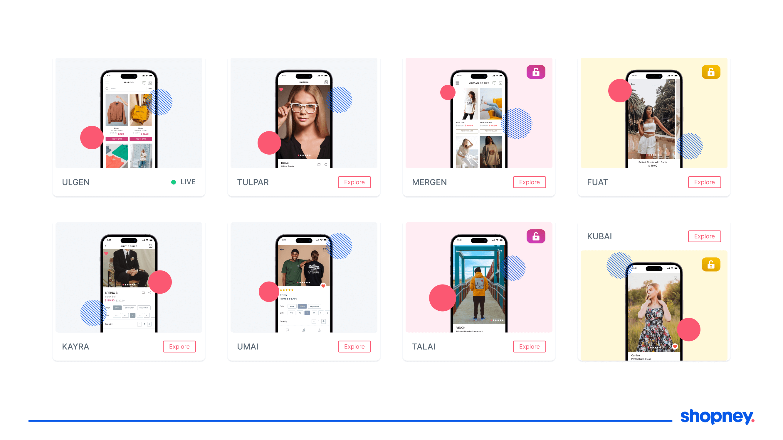 Different Shopney themes 