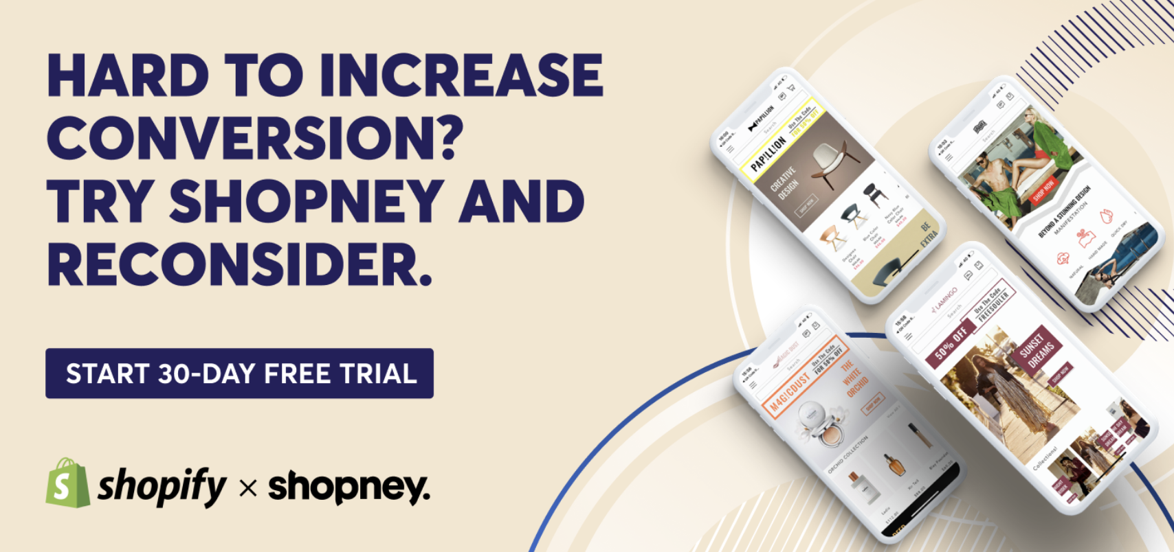 Hard to increase conversion? Try Shopney and reconsider. Start 30-day free trial
