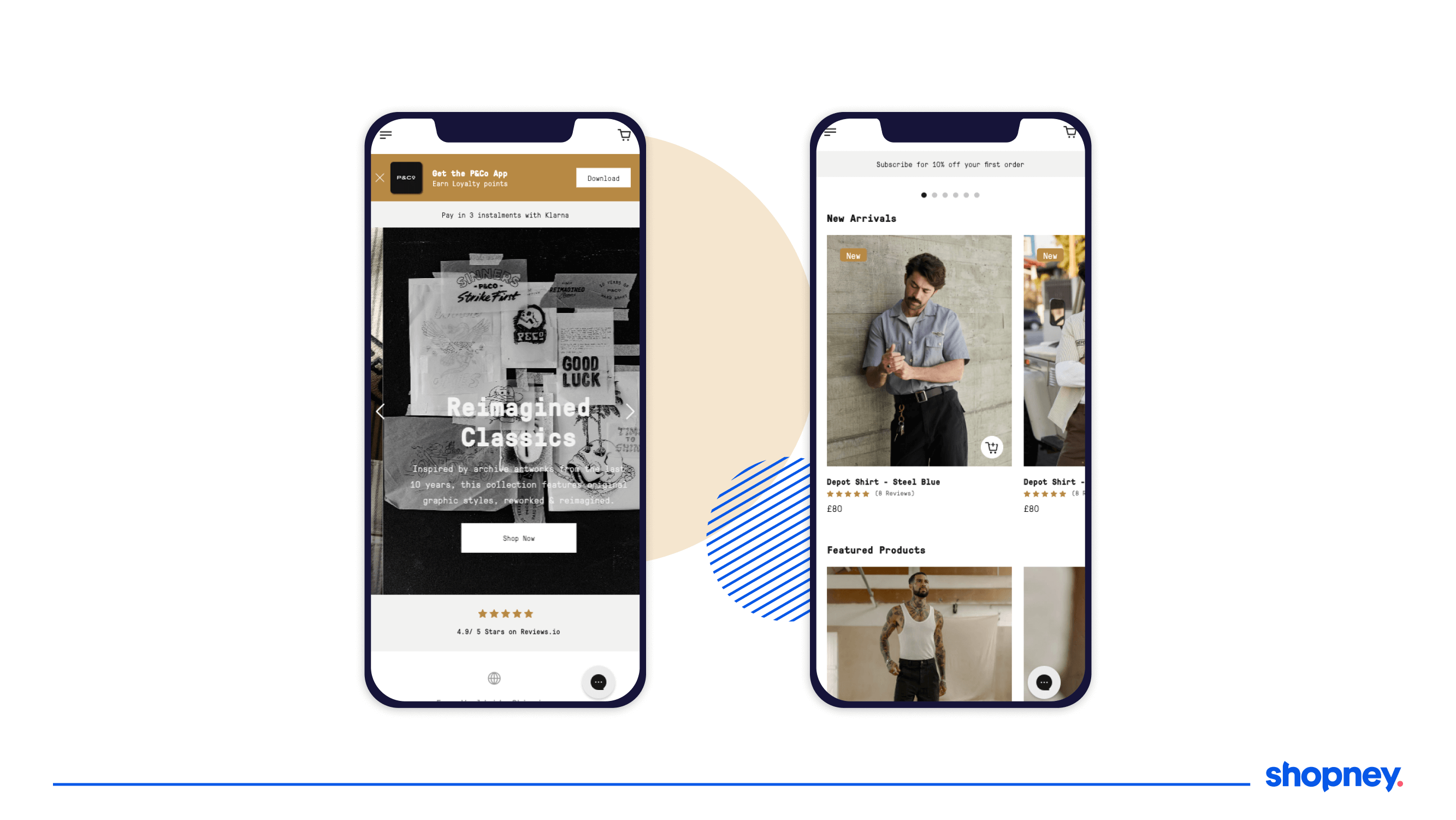example of eCommerce store on mobile