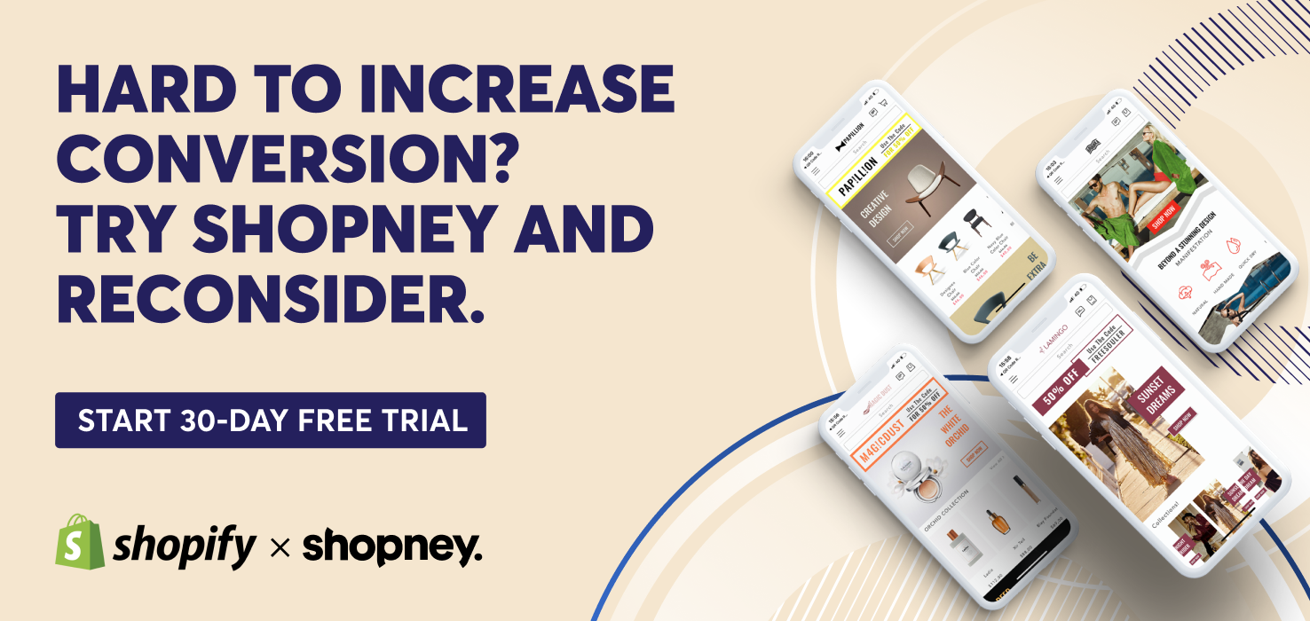 Hard to increase conversion? Try Shopney and reconsider. Start 30-day free trial