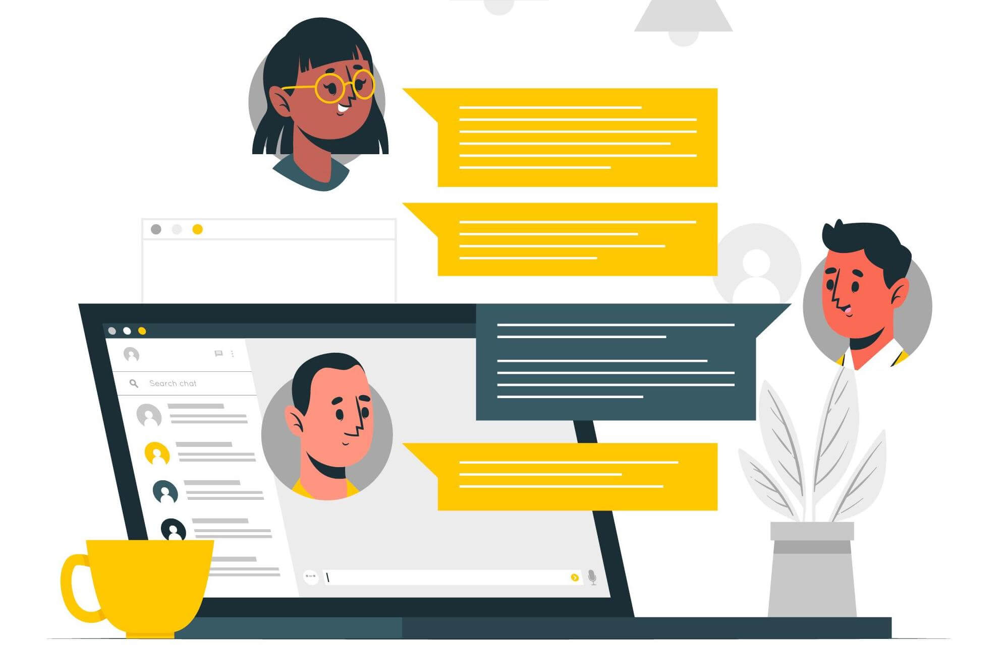 communicate customers through in-app chat without ever leaving the app