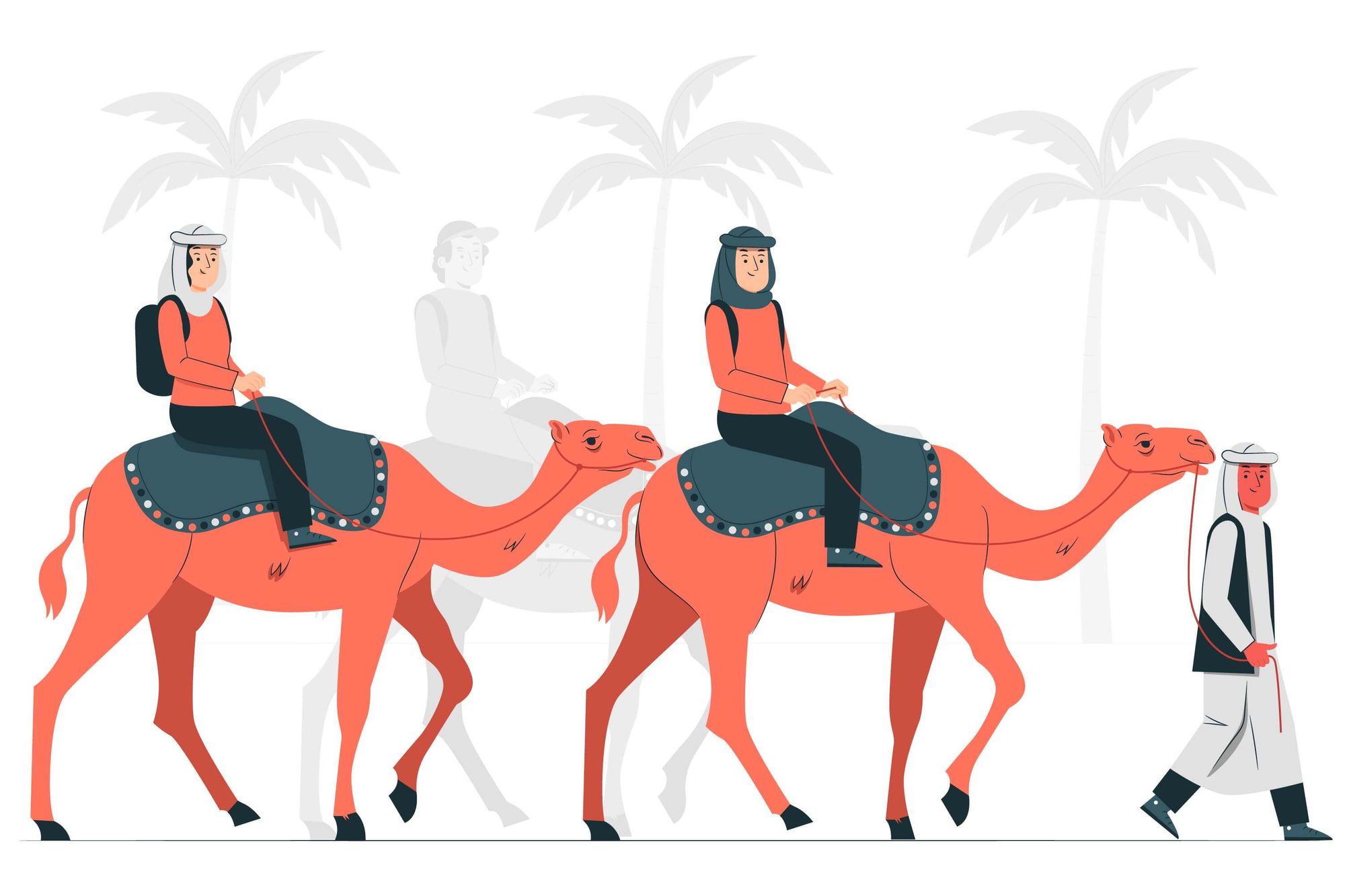 Illustration of silk road