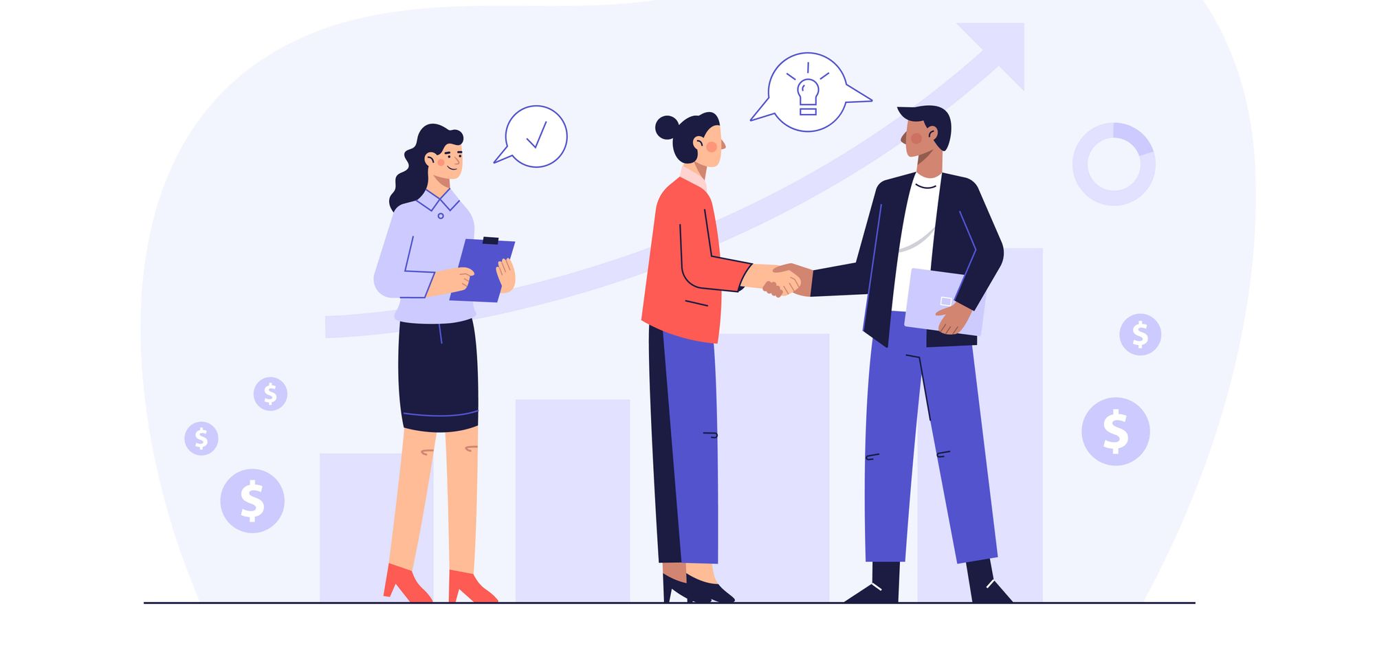 Illustration of customer trust and satisfaction