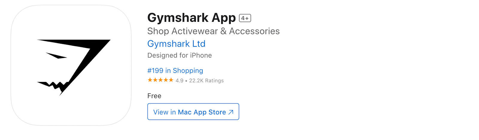 Gymshark mobile app