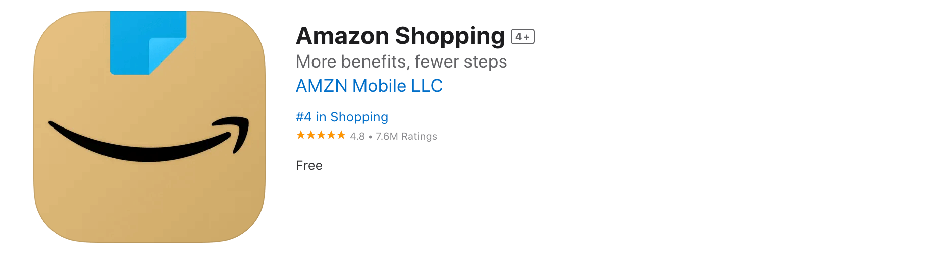 Amazon shopping mobile app