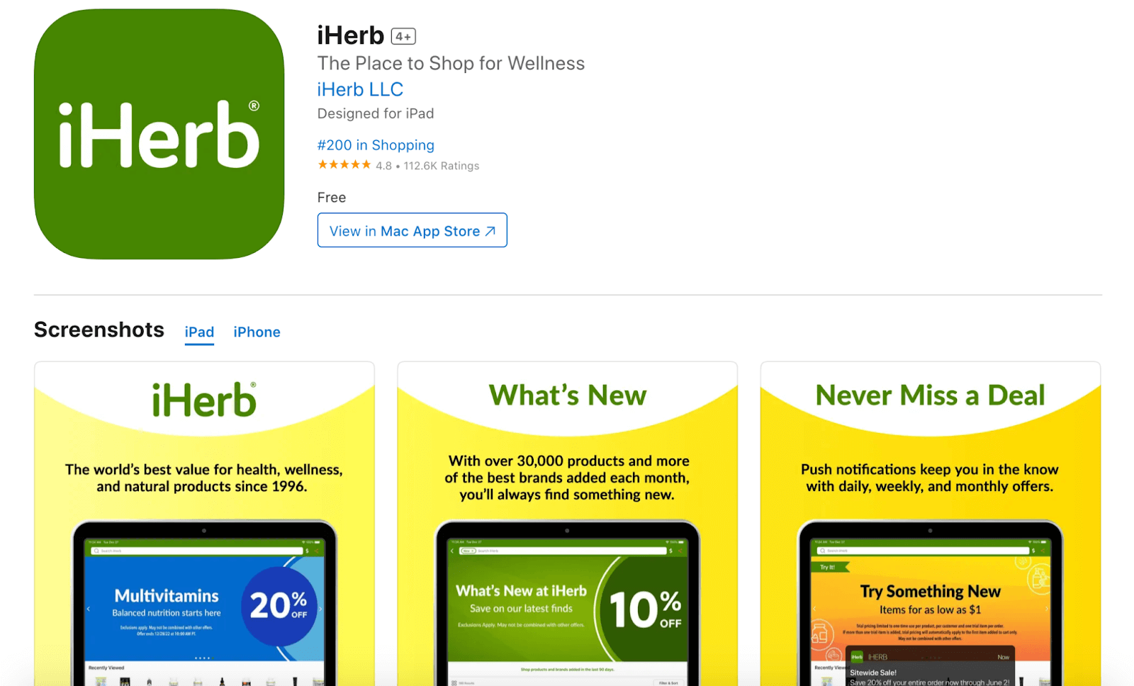 mobile app example in the health and wellness industry