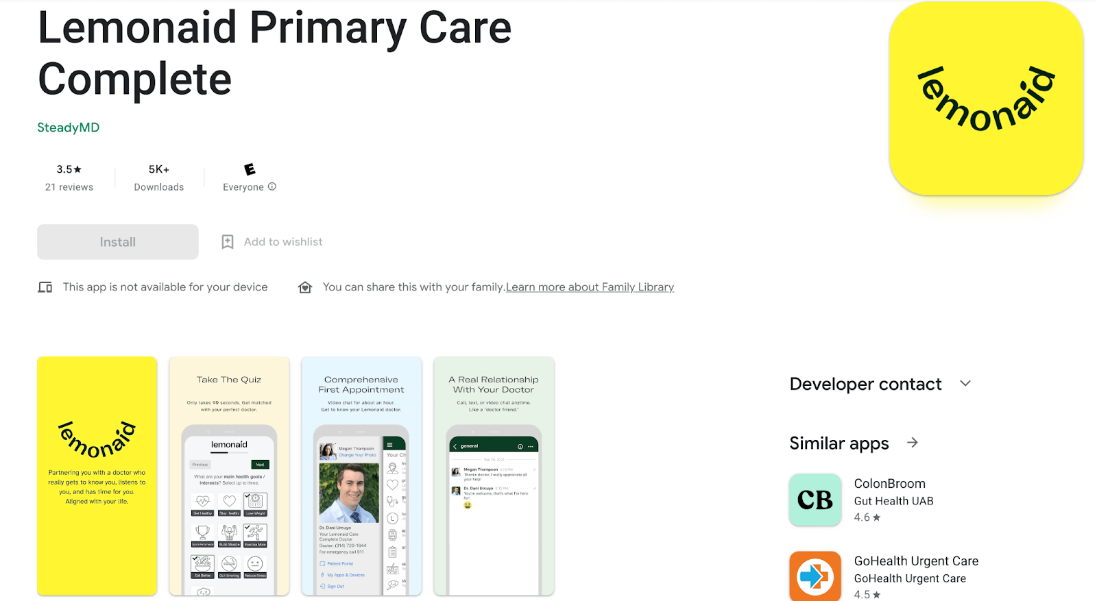 Lemonaid primary care complete mobile app