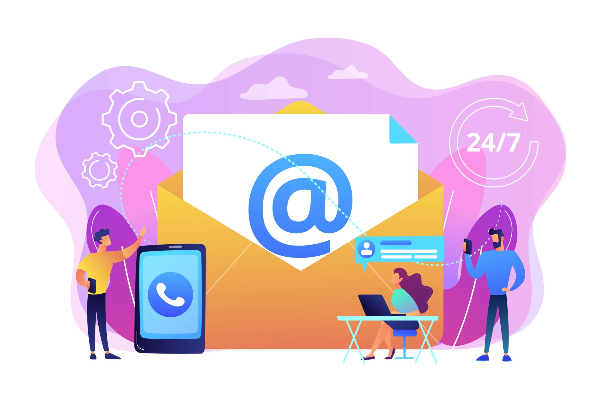 Illustration representing leveraging email marketing