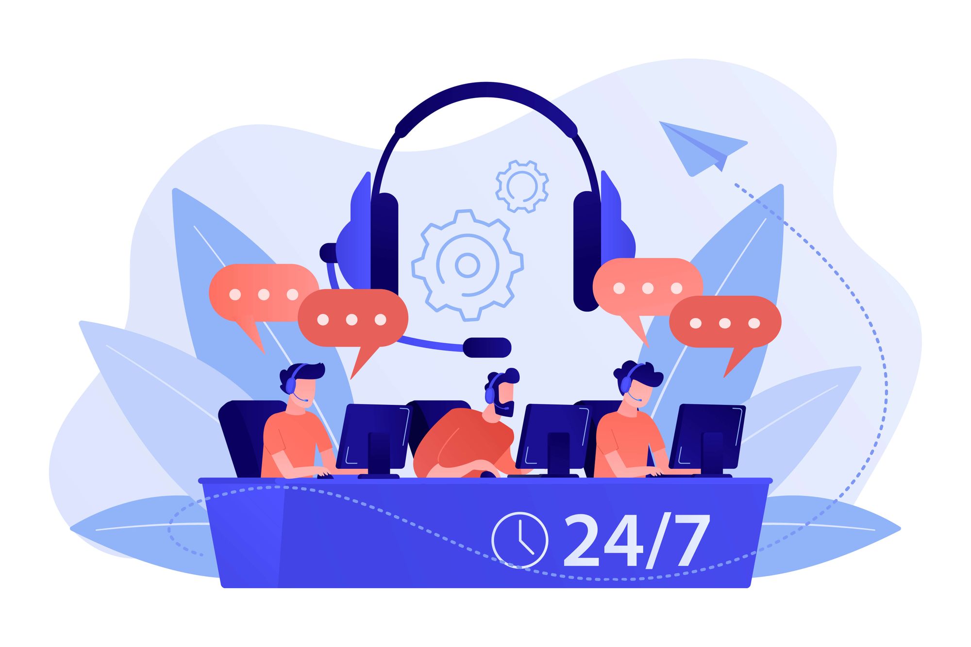 Illustration to represent providing excellent customer support