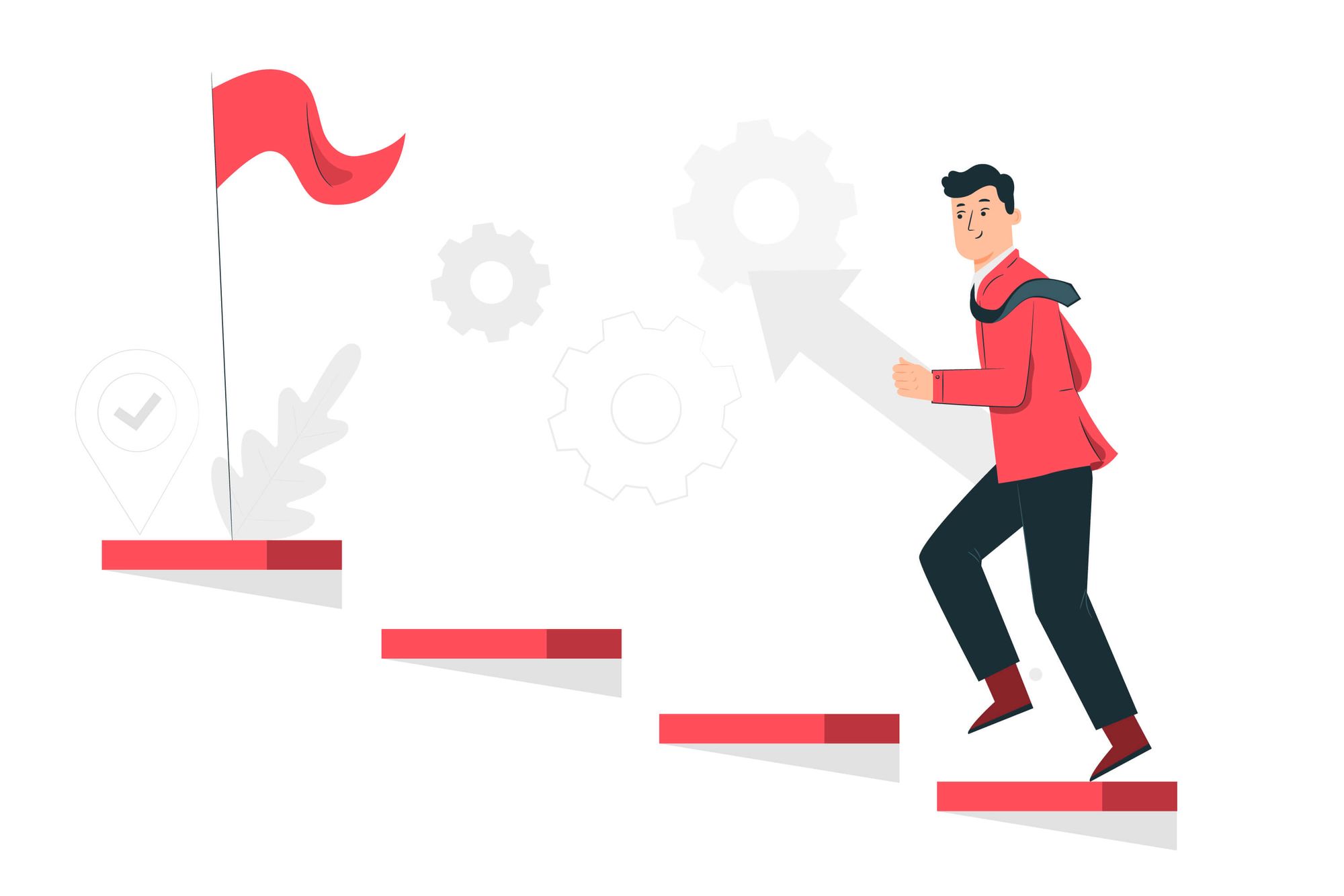 Illustration representing setting goals