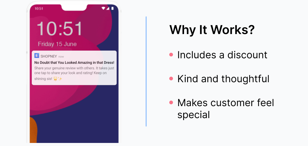 Benefits of asking for reviews in push notifications