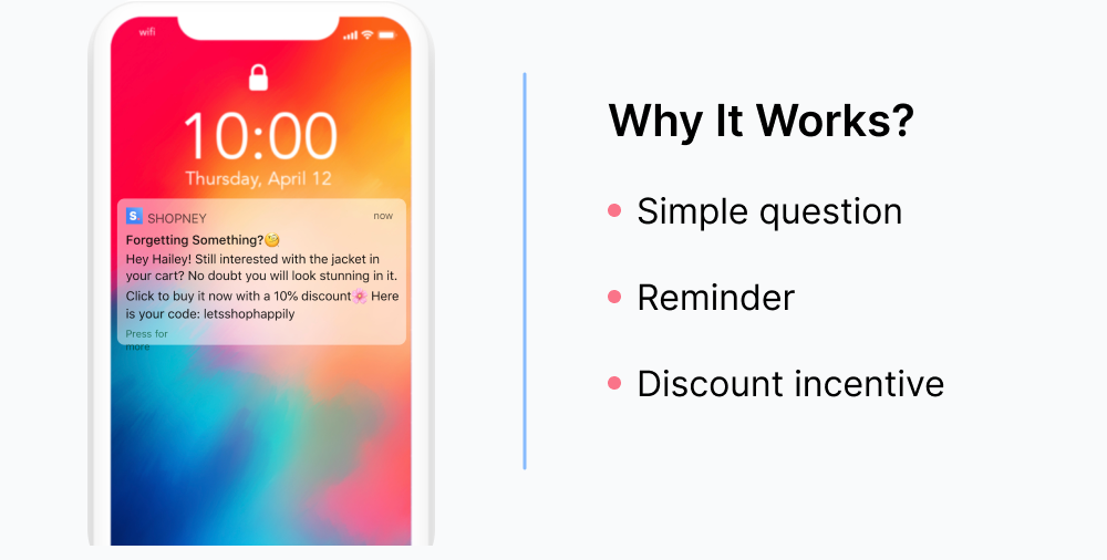 Benefits of abandoned cart push notifications
