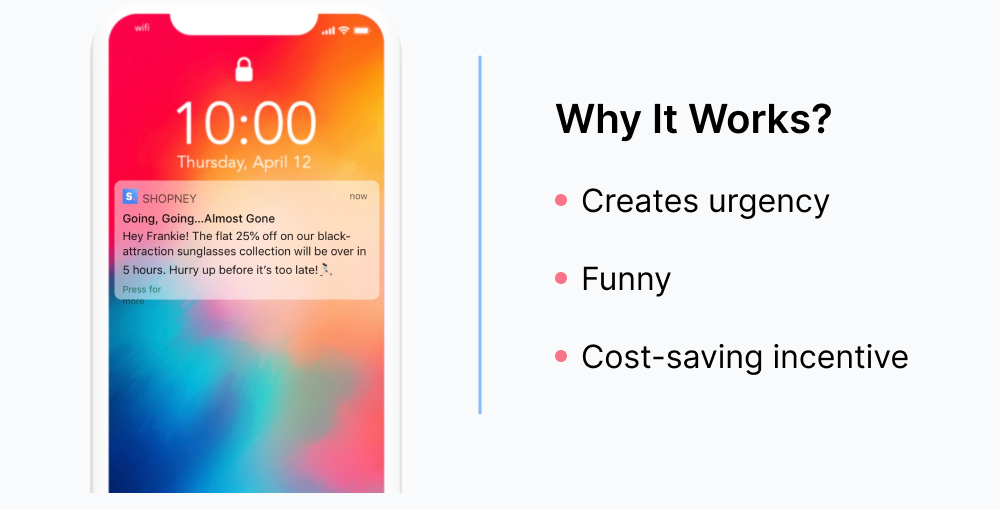 Benefits of limited time offer push notifications