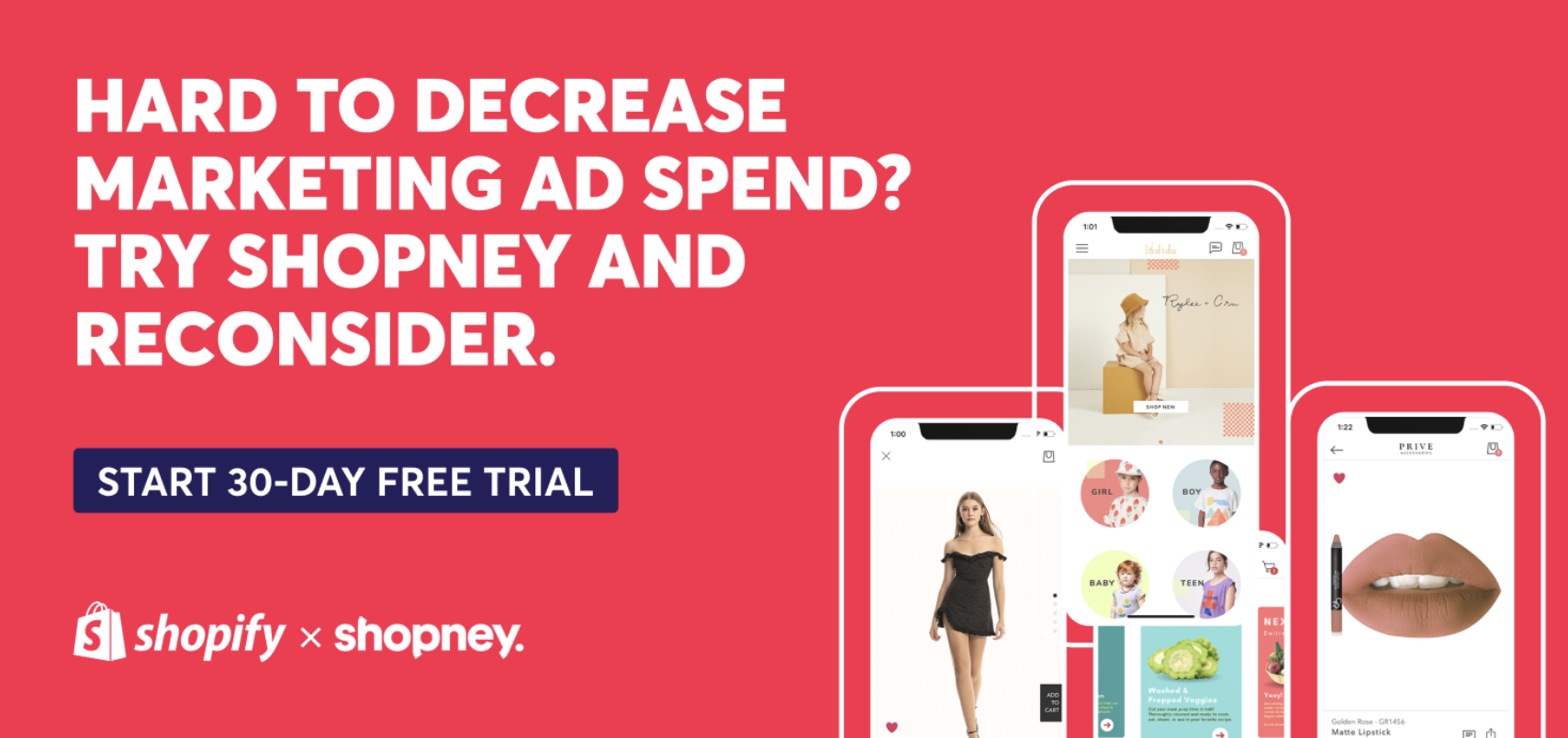 HOW TO DECREASE MARKETING AD SPEND? TRY SHOPNEY AND RECONSIDER. START 30-DAY FREE TRIAL