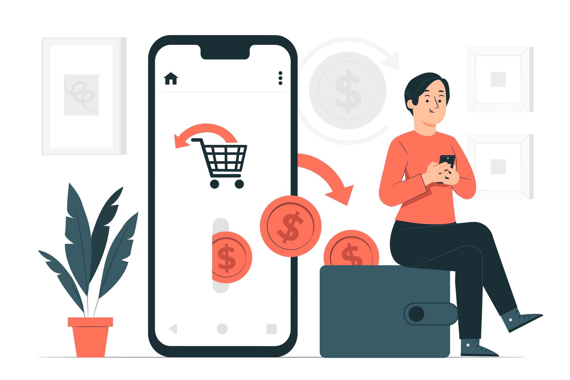 Illustration of product return in eCommerce