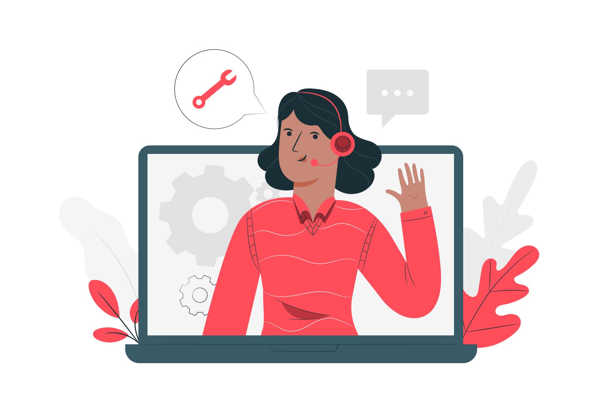 Illustration representing the provision of excellent customer service