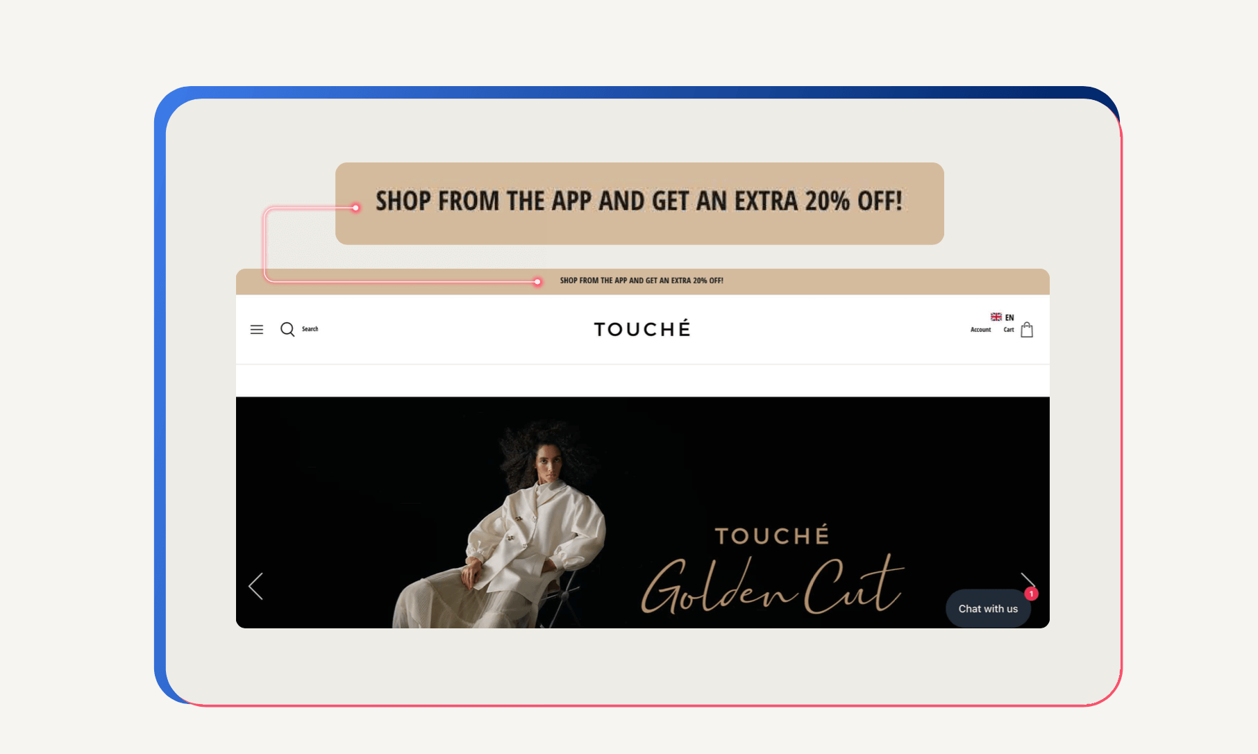 An image of an app exclusive discount example