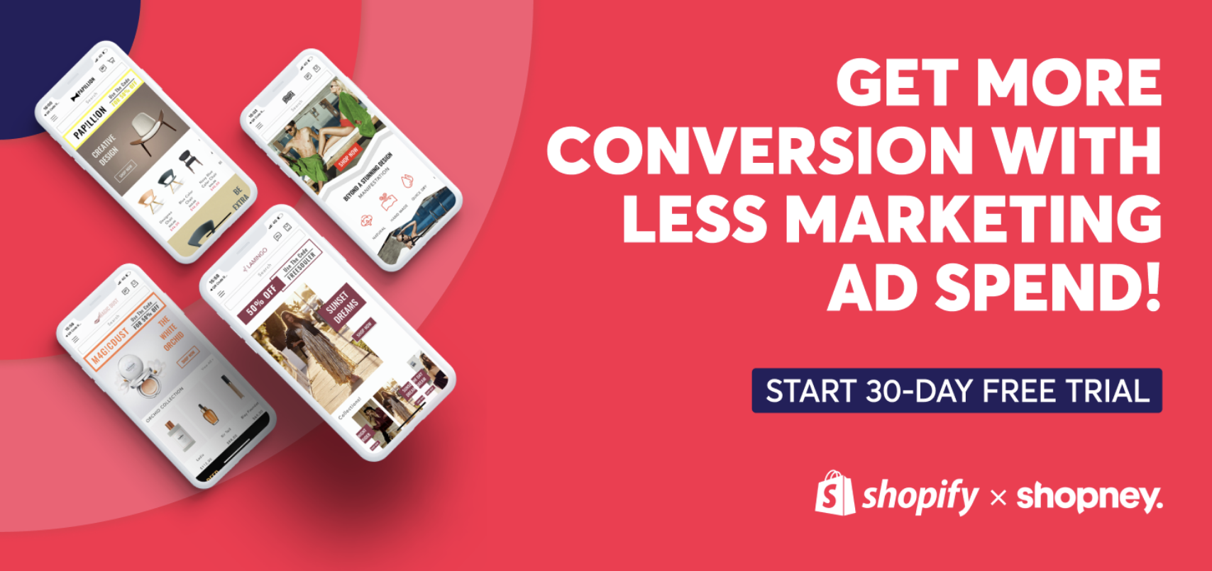 Get more conversion with less marketing ad spend! Start 30-day free trial