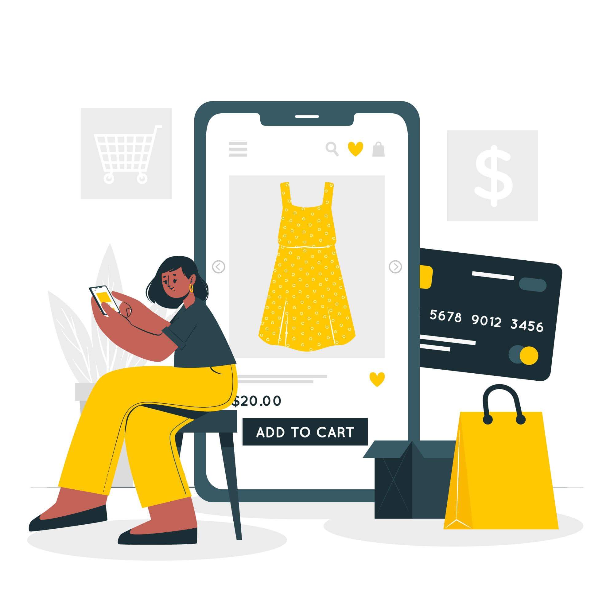 eCommerce merchandising illustration