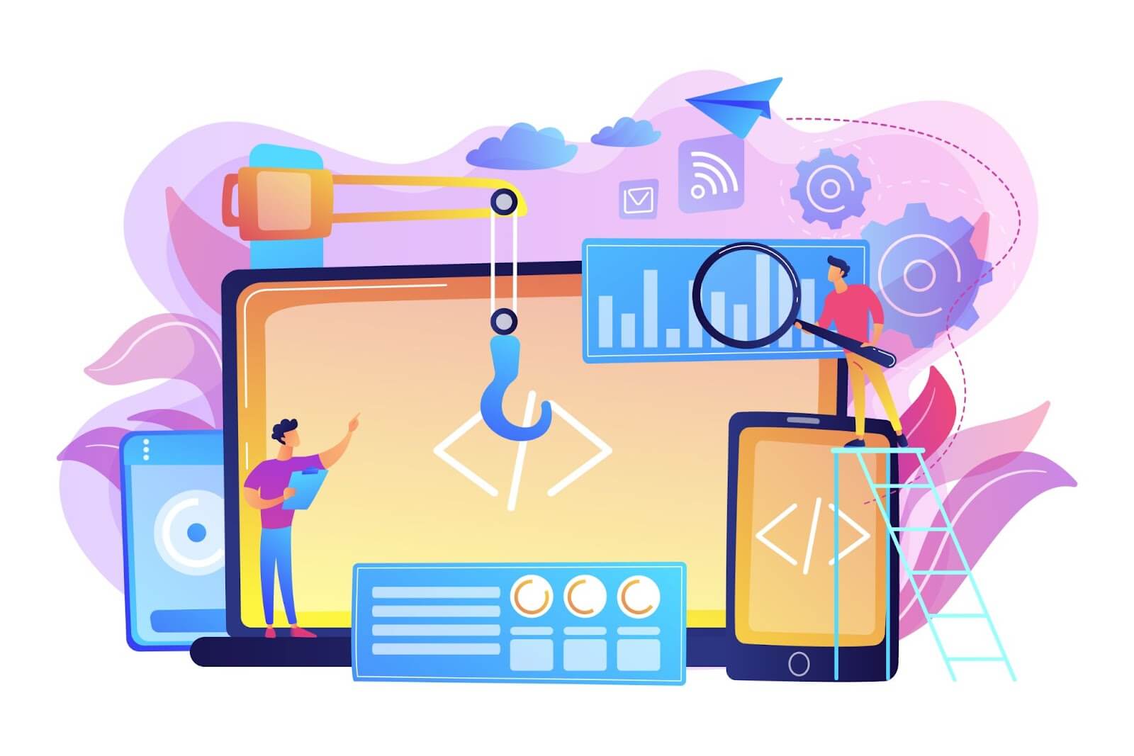 mobile website vs mobile app illustration