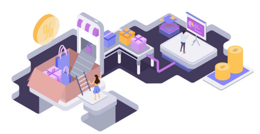 Creating marketing plan illustration
