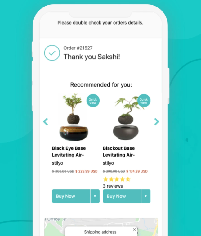 order confirmation page cross-sell