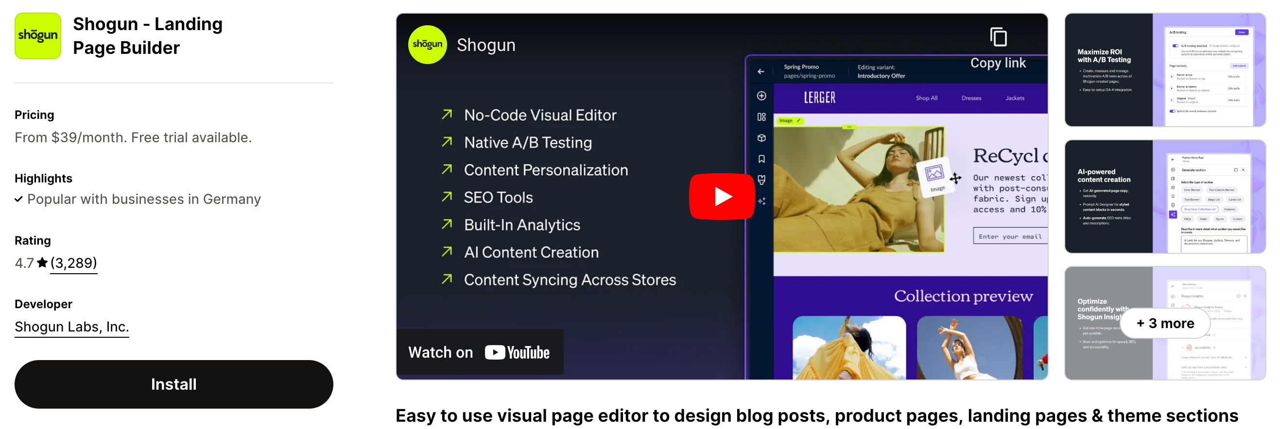 Shogun Page Builder- Shopify App Store