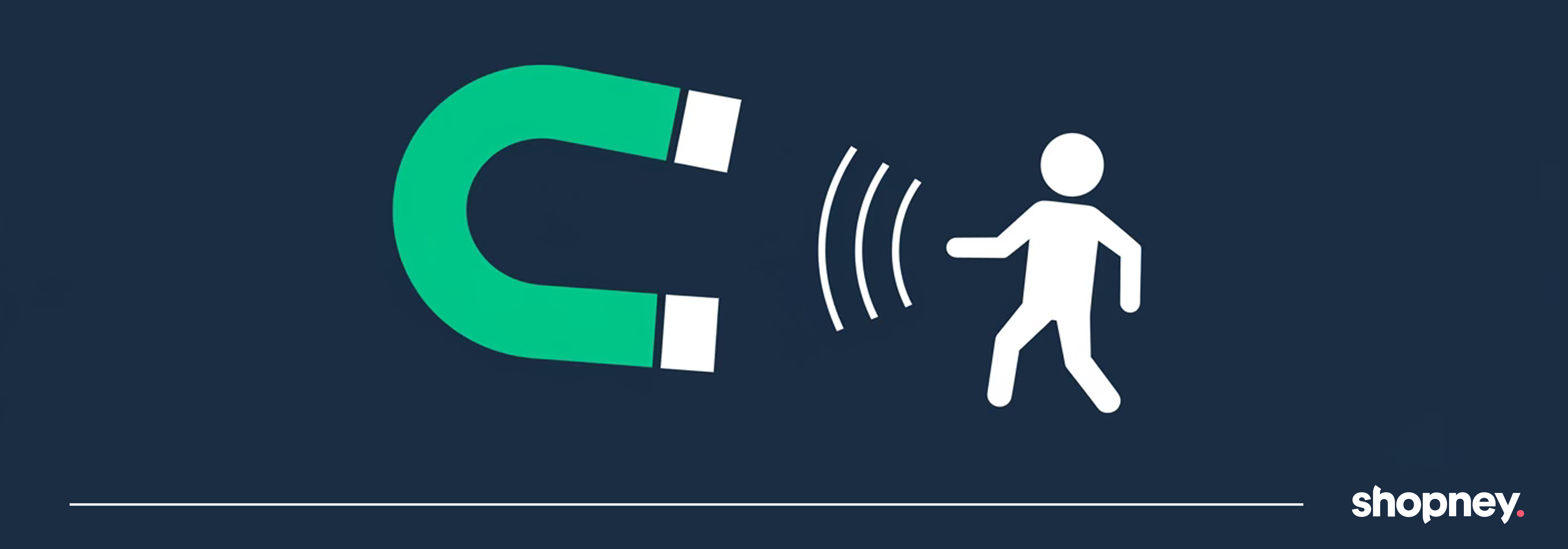 magnet attracting a person to represent customer retention