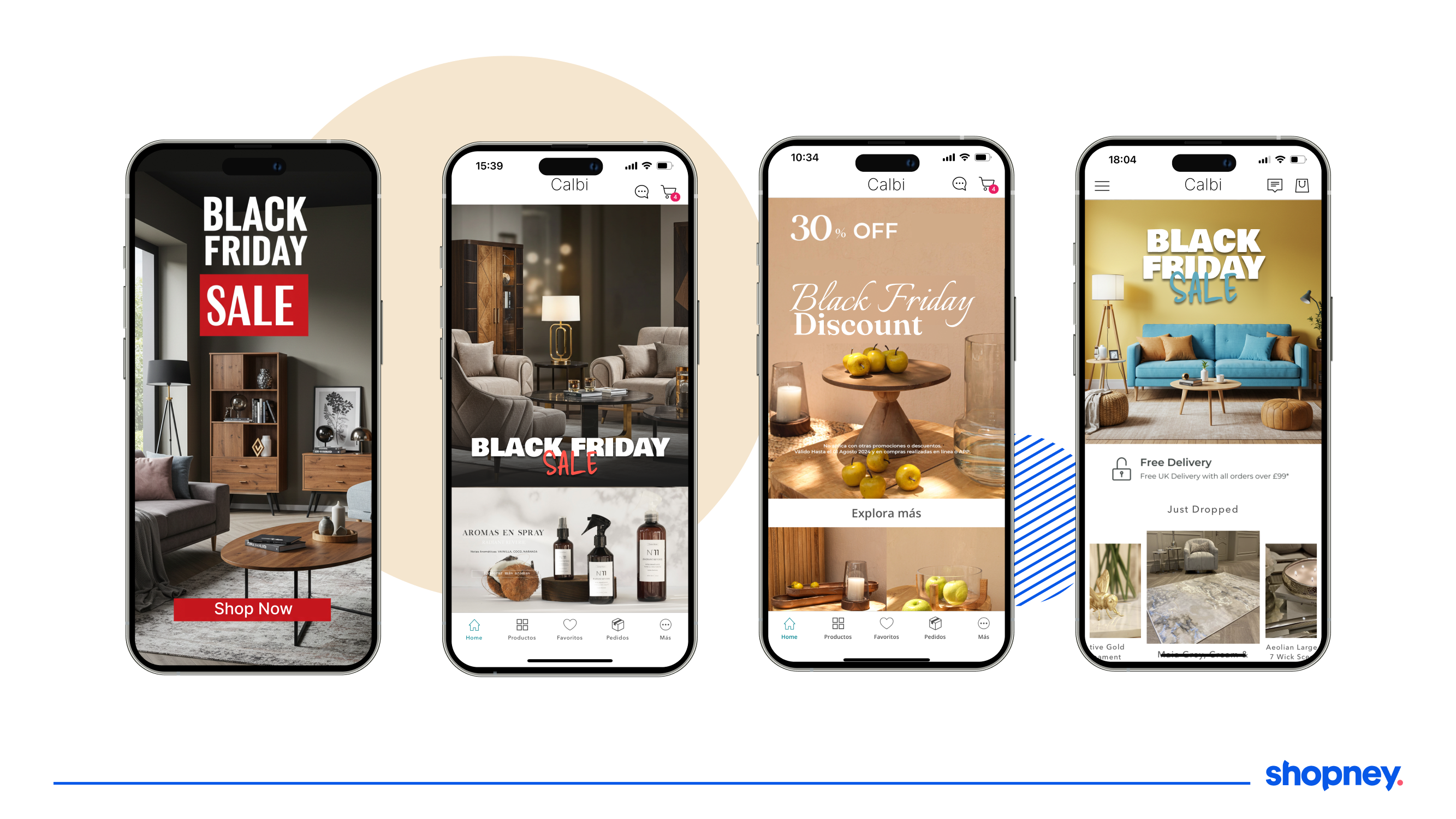 App screenshots for app store listing
