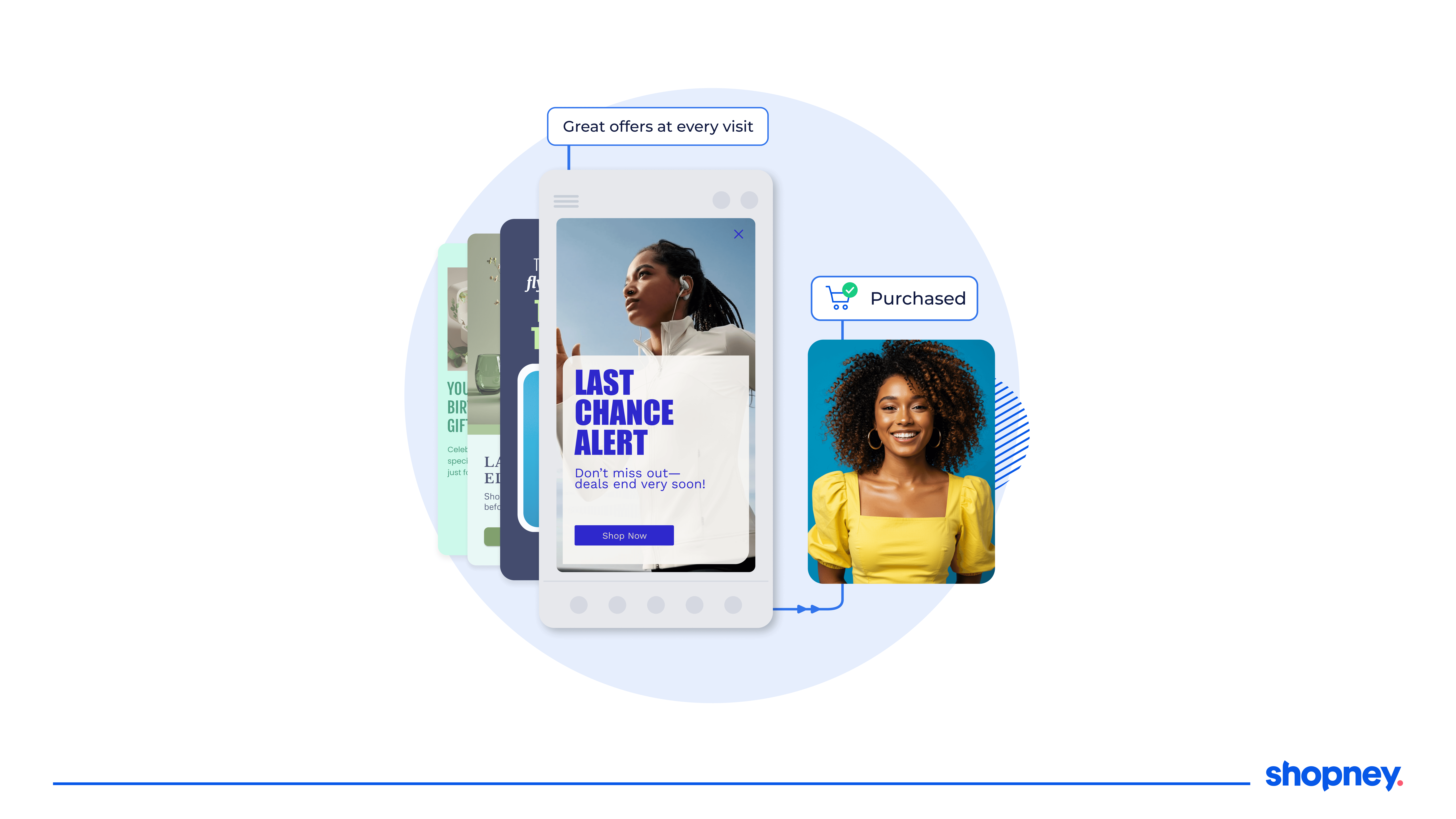 Mobile app promoting a limited-time offer to encourage repeat visits