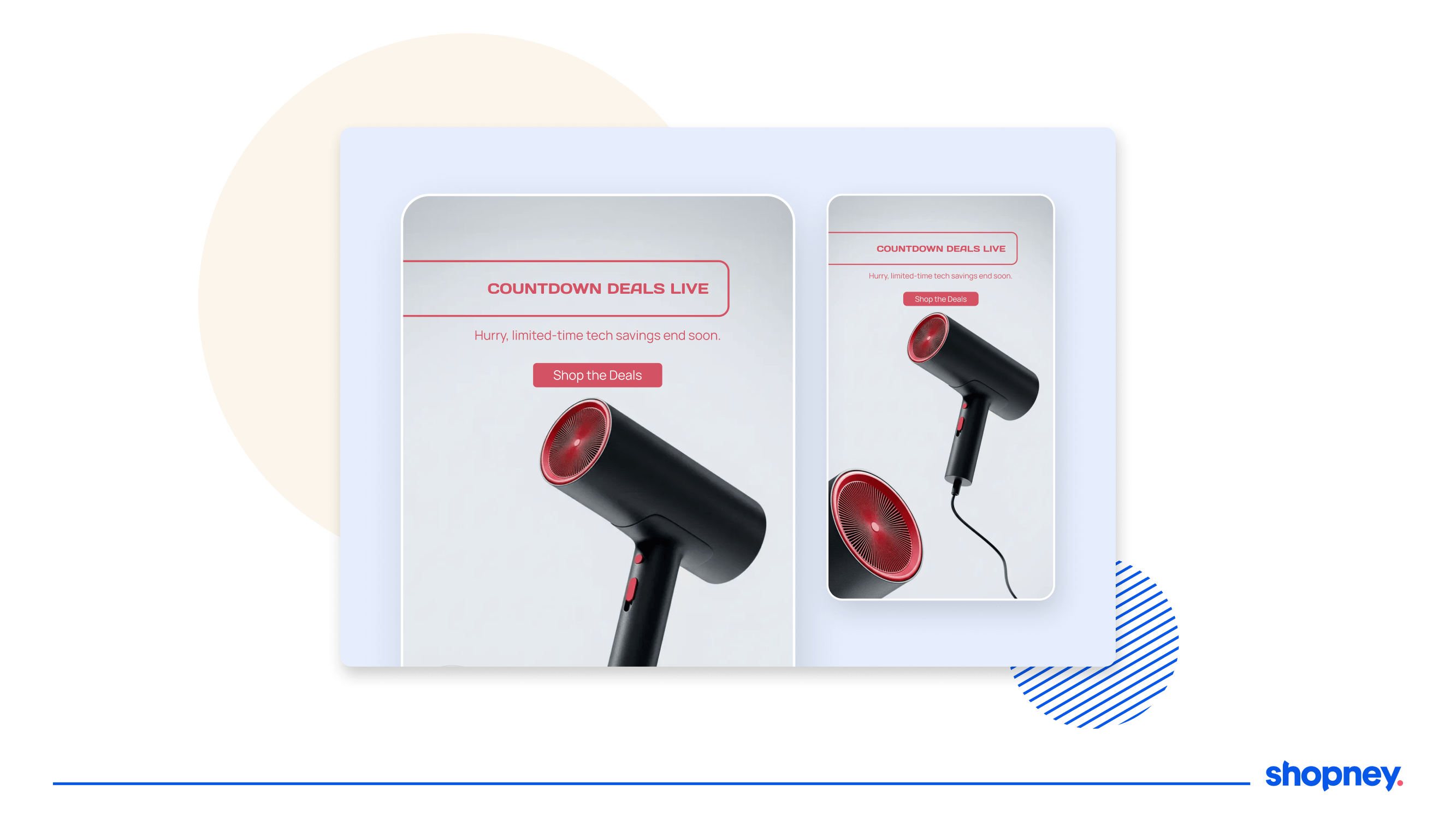 Countdown deal promotion with product highlight