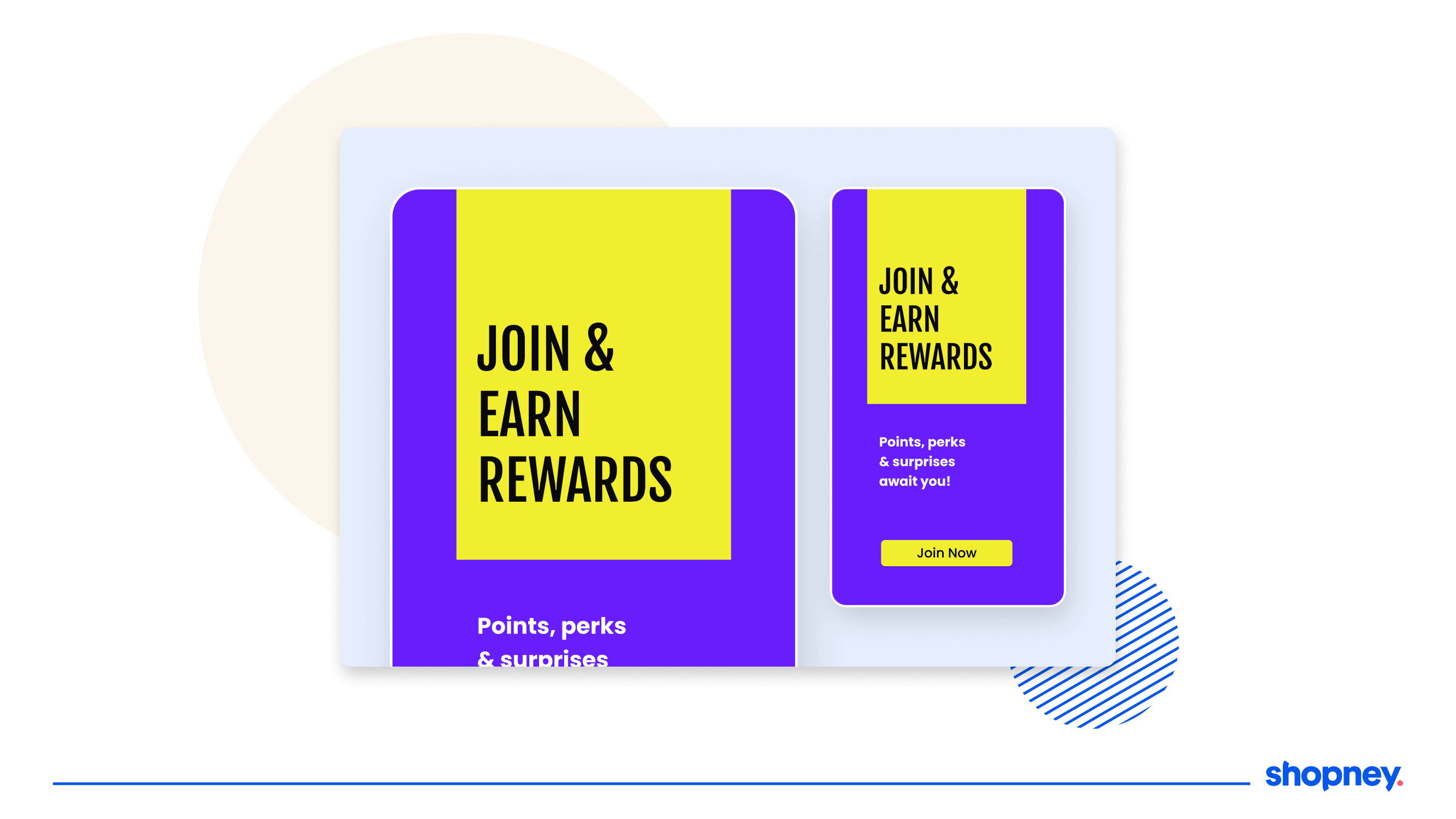 Loyalty rewards sign-up screen in mobile app