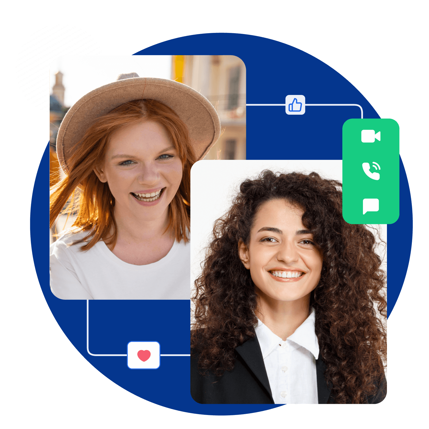 a customer support representative and a happy customer after a demo