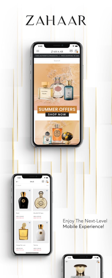 Zahaar mobile app built with Shopney
