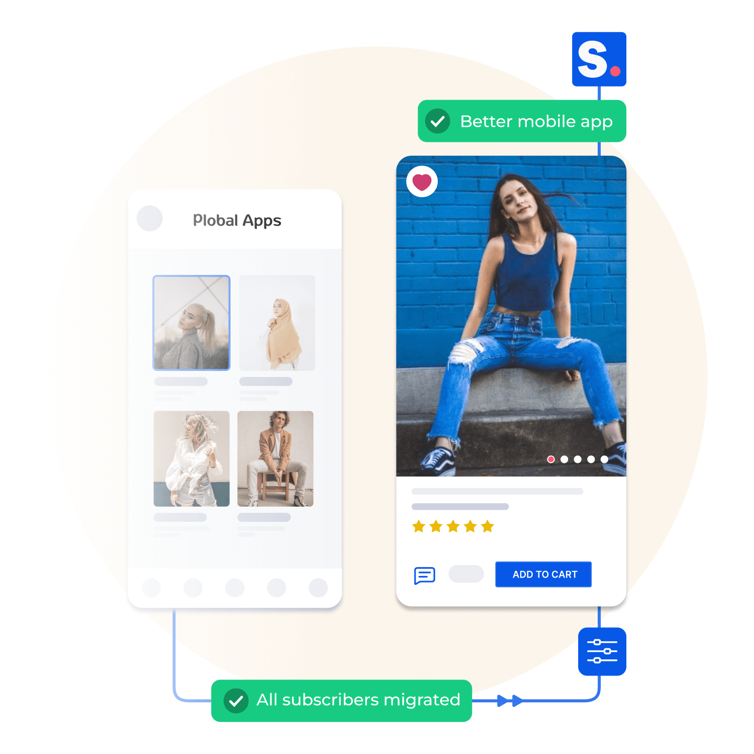 mobile app migration from Plobal Apps to Shopney