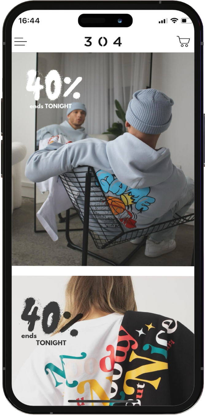 Mobile pages of 304 App