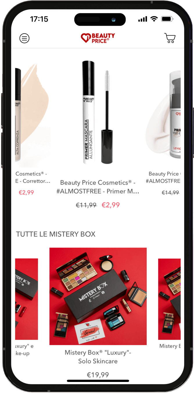 Layout of Beauty Price App
